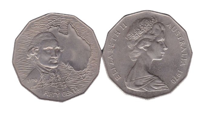 Australia 1970 - 50 cents Cpt. Cook