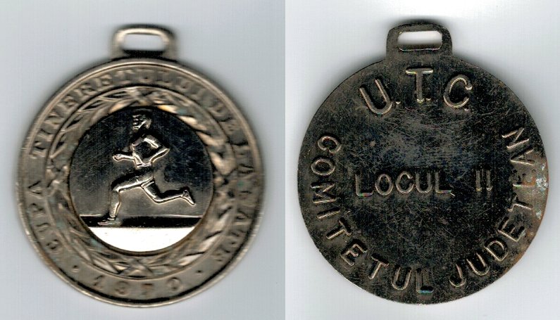 Romania 1970 - Medalie atletism, UTC, loc II