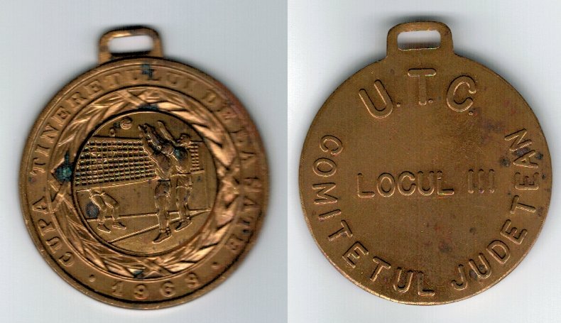 Romania 1969 - Medalie volei, UTC, loc III
