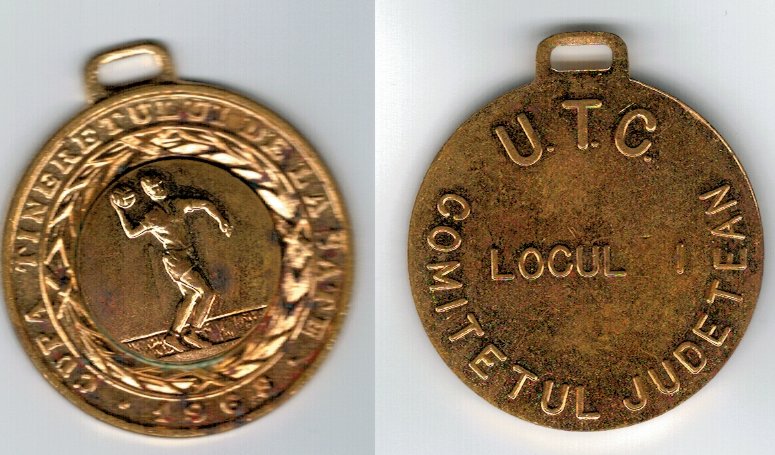 Romania 1969 - Medalie UTC, handbal, loc I