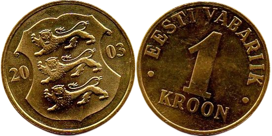 Estonia 2003 - 1 kroon aUNC