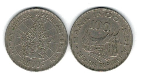 Indonesia 1978 - 100 rupiah, circulata