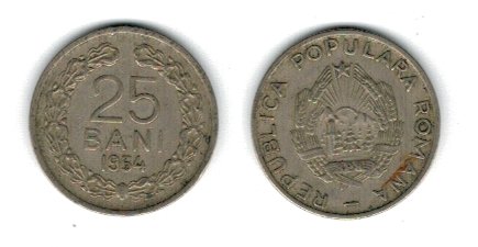 Romania 1954 - 25 bani, circulata