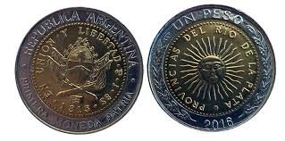 Argentina 2016 - 1 peso, bimetal, UNC