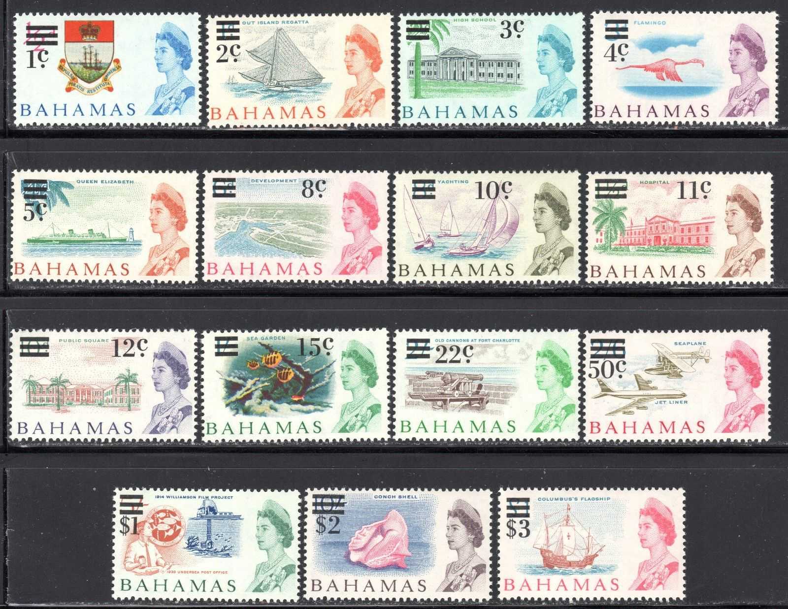 Bahamas 1966 - Motive locale, supratipar, serie neuzata
