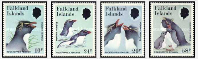 Falkland Islands 1986 - Pinguini, serie neuzata