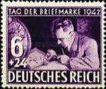 Deutsches Reich 1942 - ziua marcii postale, neuzata
