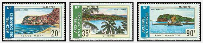 Comores 1974 Airmail - Mayotte Landscapes serie neuzata