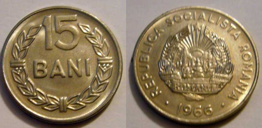 Romania 1966 - 15 bani