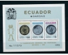 Ecuador 1974 - CM fotbal, monede, bloc neuzat