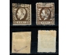 1871/72 - Carol I cu barba, 25 bani nedant.+dant., stampilate ca