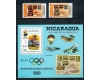 Nicaragua 1980 - Jocuri Olimpice, timbre cu supratipar + colita 