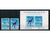 Korea Sud 1972 - Jocurile Olmpice de iarna, serie+colita neuzata