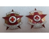 Insigna Crucea Rosie RPR - Evidentiat in Munca, 2 modele
