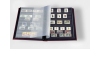 Clasor timbre 32 file/64 pagini negre, coperti groase, visiniu
