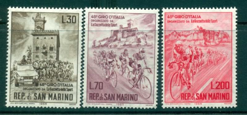 San Marino 1965 - Ciclism, Turul Italiei, serie neuzata