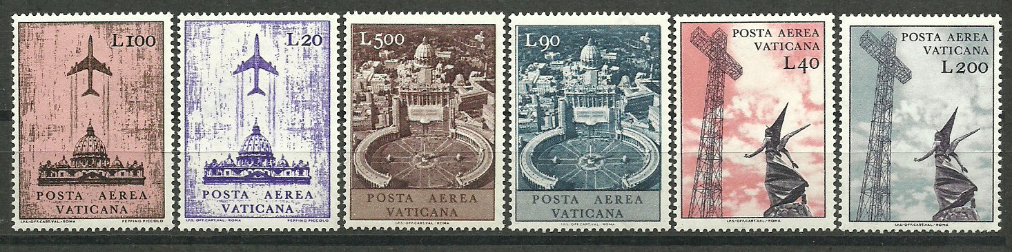 Vatican 1967 - posta aeriana, serie neuzata